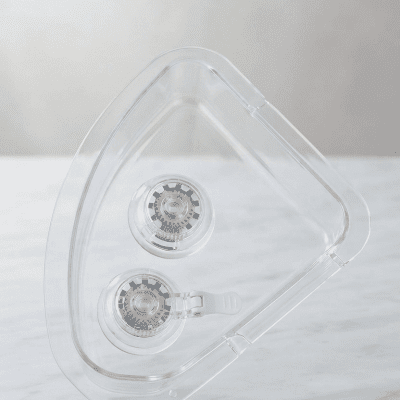 : منظم زاوية شفاف بحامل تثبيت بالشفط (للحمام أو المطبخ)  & : Transparent Corner Suction Cup Organizer (Bathroom/Kitchen)