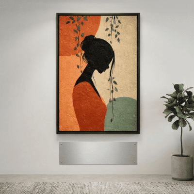 لوحة جدارية لامرأة (60&times;120 / 80&times;120) ​Boho Silhouette Woman Canvas (60&times;120 / 80&times;120)
