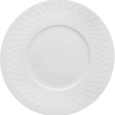 طبق بورسلين مدور ابيض