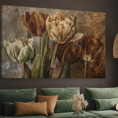 لوحه جداريه بها دفء الألوان، وسحر التفاصيل متاح مقاس ( 50*70 / 50*90 / 80*60 / 70*100 )  .  ​Warm tones, captivating details.