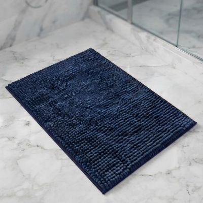 : مشاية / دواسة  كحلي حمام شانيل ناعمة ماصة للماء  & : Soft Chenille Bath Mat / Bathroom Rug