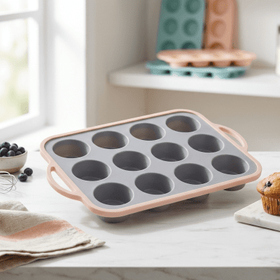 قالب كب كيك سيليكون مقاوم للحراره Heat-resistant silicone cupcake mold 