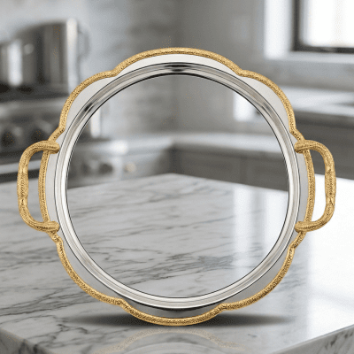 طقم صواني تقديم 2 قطعه متوفره الان في التوربيني 2-piece serving tray set now available at Al-Turbini 