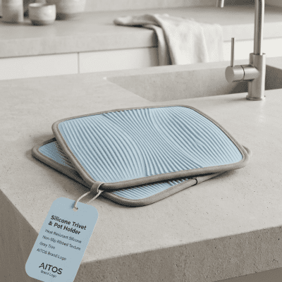 كوستر سيليكون بجراب متعدد الاستخدامSilicone coaster with multi-use pouch 