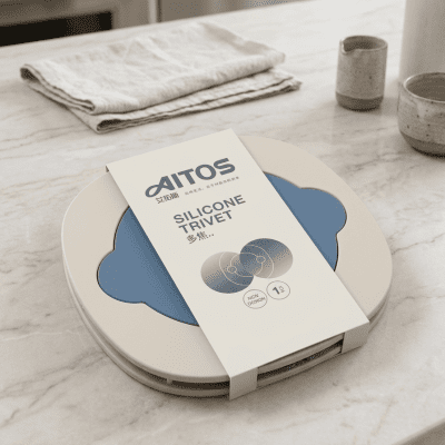 كوستر 2 قطعه سيليكون2-piece silicone coaster 