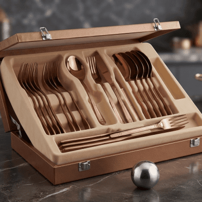 شنطه معالق 86قطعه دايموند Diamond 86-piece cutlery set 