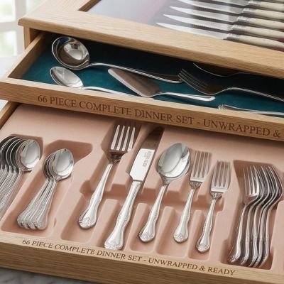 شنطه معالق 86قطعه دايموند Diamond 86-piece cutlery set 