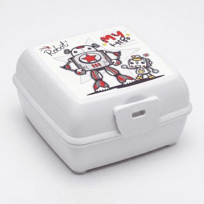 بوكس للأطفال برسومات الروبوت  Kids Robot Lunch Box