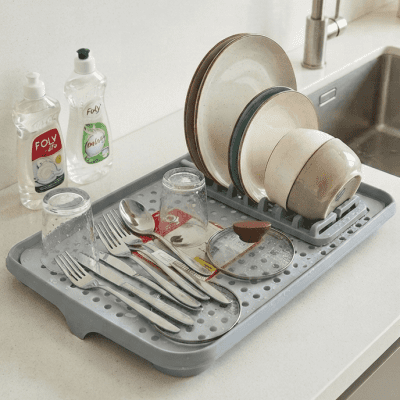 صفاية أطباق وتجفيف المطبخ العملية (فولي لايف) / Foly Life Practical Dish Drying Rack