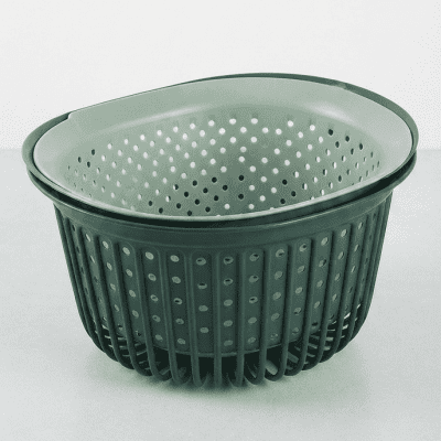 منظم ومصفاة خضروات وفواكه بلاستيكية مزدوجة (أخضر) / Double Plastic Vegetable and Fruit Strainer and Organizer (Green
