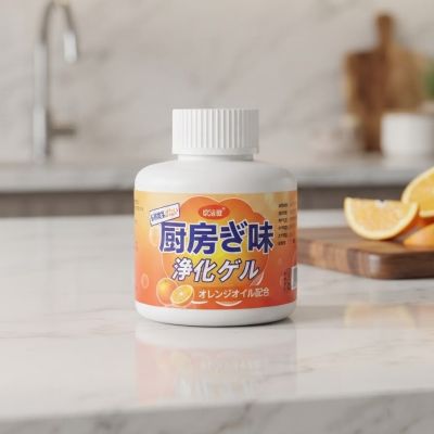 جل تنقية وإزالة الروائح للمطبخ برائحة البرتقال 200 جرام   & gm 200  Orange-Scented Kitchen Odor Purification Gel