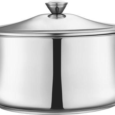 حله زهران كلاسيك بمقابض، مقاس 22 سم، ستانلس ستيل -