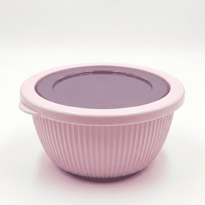 وعاء حفظ وتقديم الطعام البلاستيكي المزود بغطاء - سعة 1 لترPlastic Food Storage & Serving Bowl with Lid - 1L Capacity