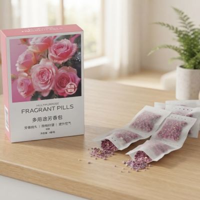 أكياس معطر ومزيل لروائح الخزائن والأدراج متعددة الاستخدامات برائحة زهور الأوسمانثوس (Sweet Osmanthus).  & : Multipurpose Fragrant Pills / Sachets (Sweet Osmanthus Scent)