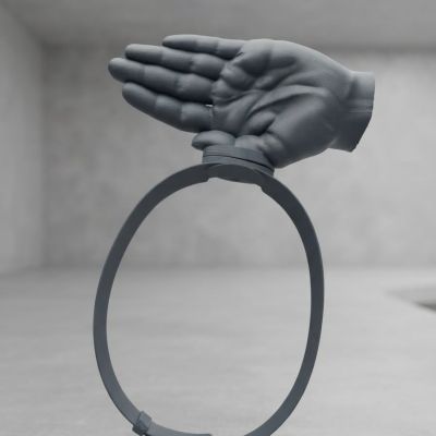 طوق رأس مرح بتصميم يد صفعة / طوق شعر مجسم بشكل كف يد (Self-Slap / Facepalm Headband).  & : Funny Slapping Hand Headband / Novelty Facepalm Headband.