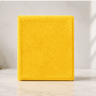 فوطة تنظيف مايكروفايبر متعددة الاستخدامات باللون الأصفر من لياو   مقاس 30* 40 (LIAO Microfiber Cloth).  & : LIAO All-Purpose Yellow Microfiber Cleaning Cloth.