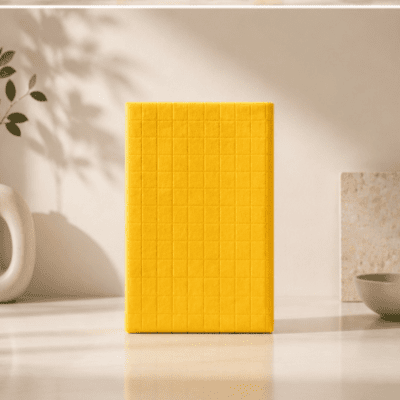 فوطة تنظيف مايكروفايبر بملمس شبكي/مضلّع باللون الأصفر من لياو مقاس  30 * 40  (LIAO Microfiber Cloth).  & : LIAO Grid-Texture Yellow Microfiber Cleaning Cloth.