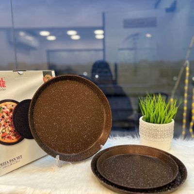 طقم صواني جرانيت IDEAL HOME  3مقاسات 24cm,28cm,30cm للبيتزا أو البسبوسة 