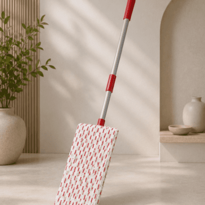 مسّاحة أرضيات مايكروفايبر مسطحة مقاس 45 سم من لياو (LIAO Microfiber Flat Mop).  & : LIAO 45cm Microfiber Flat Mop.