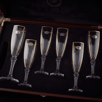 كاس اريزو مدهب 6قطع Arizo Gold Glass, 6 Pieces 