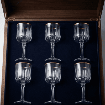 طقم كاسات رام 6قطع زجاج عالي الجودة Ram 6-piece glass set, high quality 