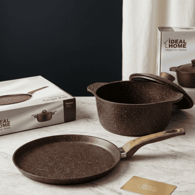 مقلاة جرانيت فاخرة مقاومة للالتصاق مقاس 30 سم - ماركة إيديال هوم (Ideal Home): Ideal Home Premium Non-Stick Granite Frying Pan - 30cm