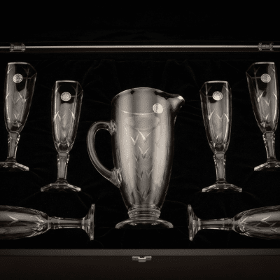 طقم شربات اريزو مدهب 7قطع Arizo 7-piece gold-plated sherbet set 