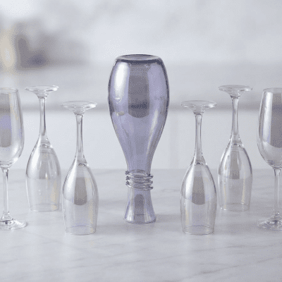 طقم شربات بنفسجي وسط7قطعMedium purple sherbet set, 7 pieces 