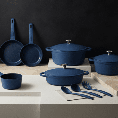 طقم أواني طهي غير لاصقة - مكون من 12 قطعة : 12PCS Non-Stick Cookware Set