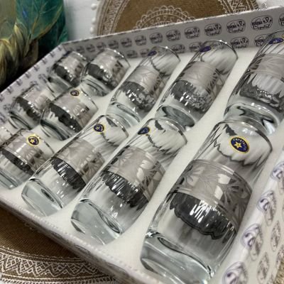 طقم كوبايات زجاج مكون من 12ق 