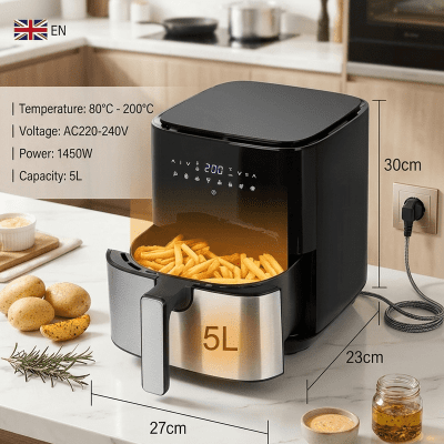 قلاية هوائية سونيفير سعة 5 لتر (موديل: SF-1014)& Sonifer 5L Air Fryer (Model: SF-1014)