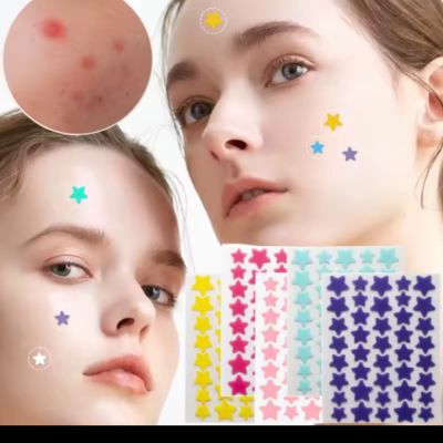 لصقات حب الشباب بتصميم نجوم ملونة ​Star-Shaped Acne Pimple Patches