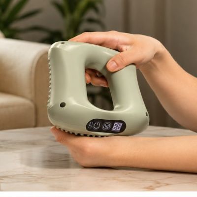جهاز مساج وتدليك الجسم الكهربائي المحمول بشاشة رقمية و99 مستوى للسرعة (Electric Handheld Smart Massager - 99 Speed Levels).  & : Electric Handheld Smart Body Massager with Digital LED Screen & 99 Speed Levels.