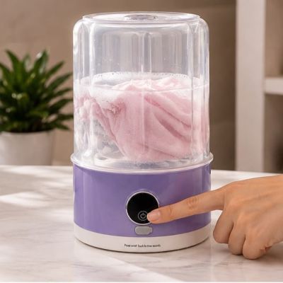 كوب الغسيل الإلكتروني المصغر والمحمول من بيل هاويل (BELL+HOWELL Mini Laundry Cup).  & : BELL+HOWELL Mini Laundry Cup - Portable Electric Washer.