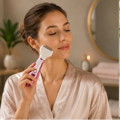 ماكينة الحلاقة والعناية النسائية 4 في 1 القابلة للشحن عبر USB (Lady Shaver Beauty Kit 4 in 1).  |: Lady Shaver Beauty Kit 4-in-1 USB Rechargeable Shaver.