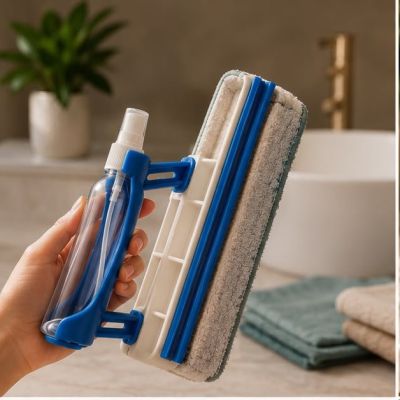 أداة وممسحة التنظيف متعددة الاستخدامات بفرشاة ومقبض مريح (Multi-Purpose Cleaning Tool).  & : Multi-Purpose Cleaning Tool & Brush with Ergonomic Handle.