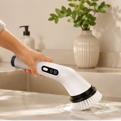 فرشاة التنظيف الكهربائية الذكية متعددة الاستخدامات 9 في 1 مع شاشة LED (9 in 1 Multifunctional Electric Cleaning Brush).  |: 9 in 1 Multifunctional Electric Cleaning Brush with LED Display.