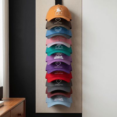 منظم قبعات وحوامل كاب (عبوة من قطعتين): Hat Organizer & Cap Hanger (2-Pack)