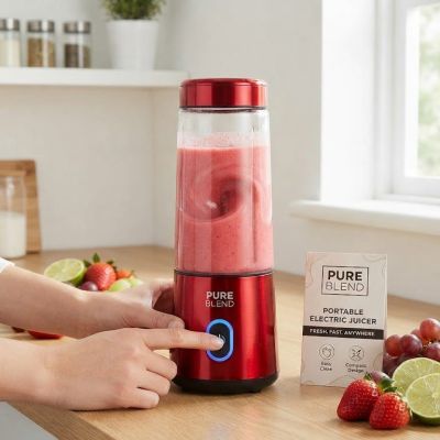 خلاط وعصارة كهربائية محمولة (بير بليند)  : Pure Blend Portable Electric Juice   