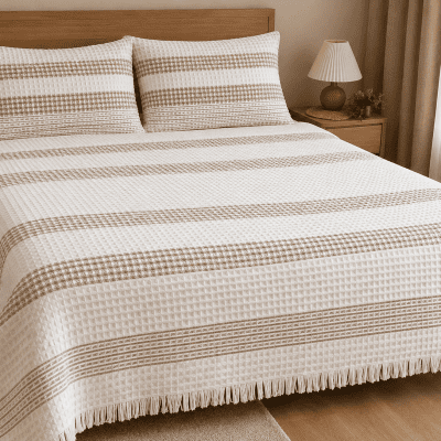 كوفرته تريكو 240 في 240 دبل فيس Knitted blanket 240 x 240 double-sided
