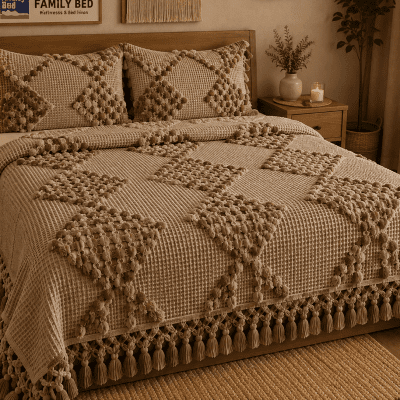 كوفرته تريكو 240 في 240 دبل فيس Knitted blanket 240 x 240 double-sided
