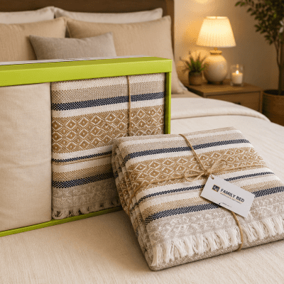 طقم كوفرتة اكريليك اربع قطع  Four-piece acrylic blanket set 