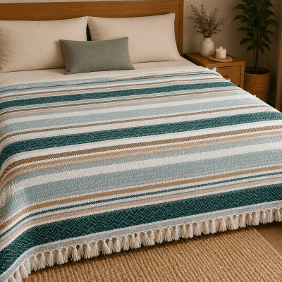 طقم كوفرتة اكريليك اربع قطع  Four-piece acrylic blanket set 