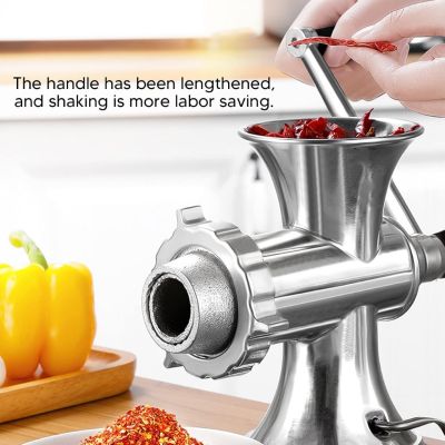 قطاعة اللحوم اليدوية - ماكينة لجلخ اللحوم اليدوية عالية التحمل، ماكينة تقشير اللحوم، 4 في 1، حشو السجق،