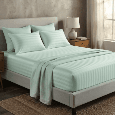 طقم ملايه استيك مقلم180&times;200.  Striped sheet set 180&times;200. 