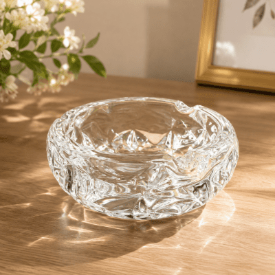 طفايه مدوره صغيره زجاجSmall round glass ashtray 