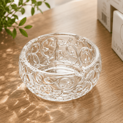طفايه مدوره كبيره زجاجLarge round glass ashtray 