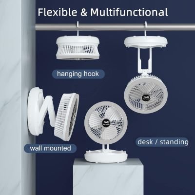 مروحة شخصية صغيرة من AMOVO، مروحة مكتب قابلة لإعادة الشحن عبر USB