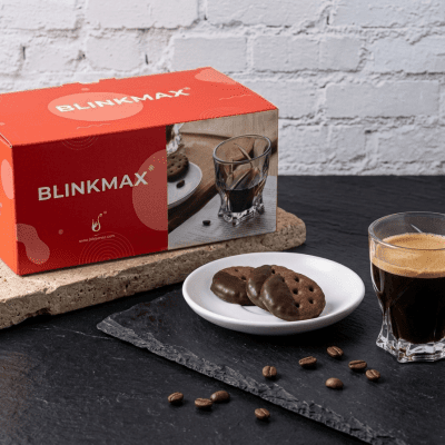 طقم أكواب قهوة زجاجية مضلعة بلينك ماكس (6 قطع)  Blinkmax Ribbed Glass Coffee Cup Set (6 Pieces).