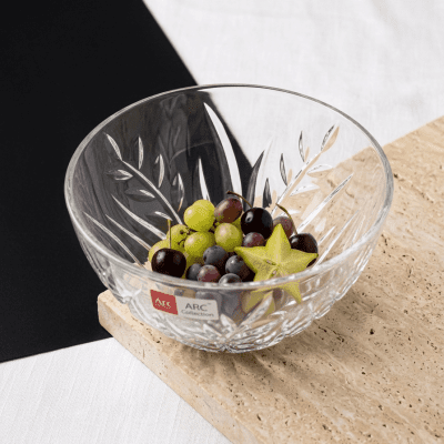 بولا زجاجية منقوشة لومينارك آرك (قطعة واحدة).Luminarc Arc Patterned Glass Bowl (1 Piece).